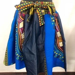 African print skirt